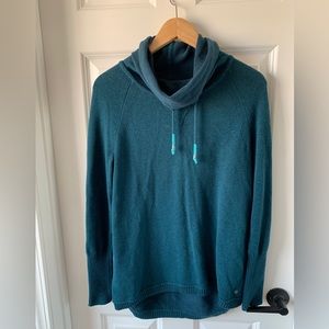Eddie Bauer Cowl Turtleneck Teal Sweater